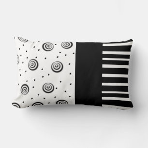 cool noir et blanc coussin moderne chic