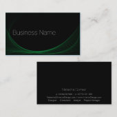 Cool noir et vert clair filaire - Carte de visite (Devant / Derrière)