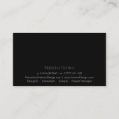 Cool noir et vert clair filaire - Carte de visite (Dos)
