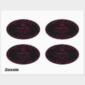 Cool Noir Rose Mot Cloud Produit Coeurs Étiquette (Feuille)