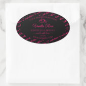 Cool Noir Rose Mot Cloud Produit Coeurs Étiquette (Sac)