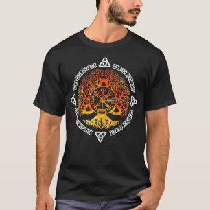 Cool Norse Viking Yggdrasil Awe Tree of Life Retro T-shirt