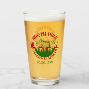 cool North Pole Brewing bedrijf Christmas voeg naa Glas