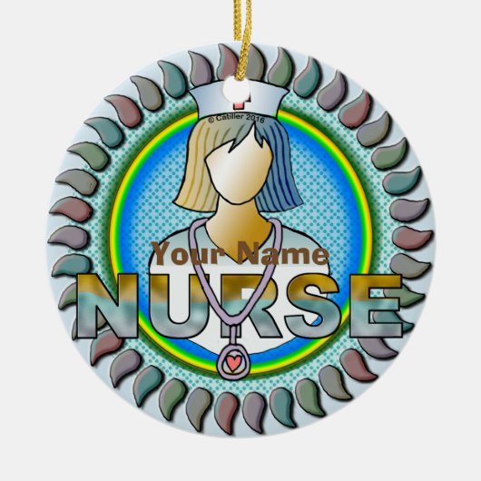 Cool Nurse Keramisch Ornament (Voorkant)