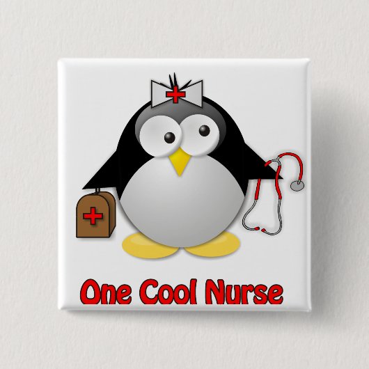 Cool Nurse Vierkante Button 5,1 Cm (Voorkant)