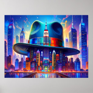 Cool NYC Kunst New York City in mijn Hoed Poster