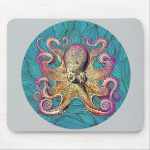 Cool octopus print muismat