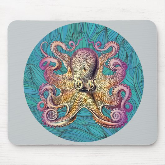 Cool octopus print muismat (Voorkant)