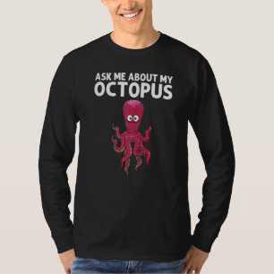 Cool octopus voor mannen Biologie van het leven in T-shirt