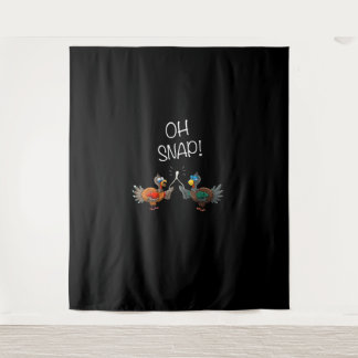 Cool Oh Snap! _ Grappig Turkije met Wishbone Thank Wandkleed