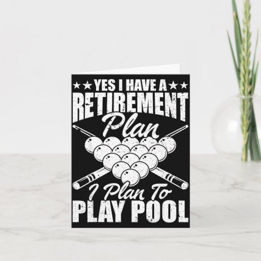Cool Ol Design For Men Women Billiards Lover Ol Pl Kaart (Voorkant)