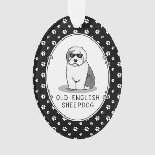 Cool Old English Sheepdog (Grey 1) Cute Funny Ornament