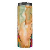 Cool Old Lady in Dread Locks Hippie Woman Thermosbeker (Achterkant)