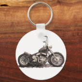 Cool Old Motorbike Sleutelhanger (Voorkant)