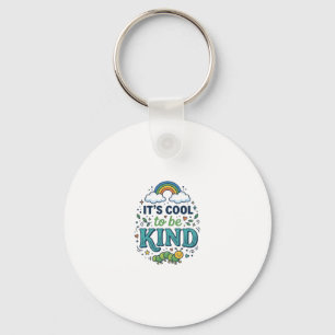 Cool om aardig te zijn Regenboog Rups Shirt Ontwer Sleutelhanger