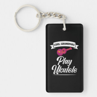 Cool oma spelen Ukulele Uke muziek Ukulele Sleutelhanger
