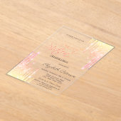 Cool Ombre Glitter Drips Rose Gold Sweet 16 Acryl Uitnodigingen (Laagn)