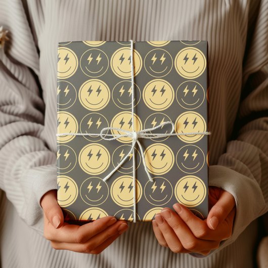 Cool One Boy's First Birthday Checkered Retro Cadeaupapier