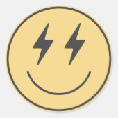 Cool One Boy's First Birthday Checkered Retro Ronde Sticker (Voorkant)