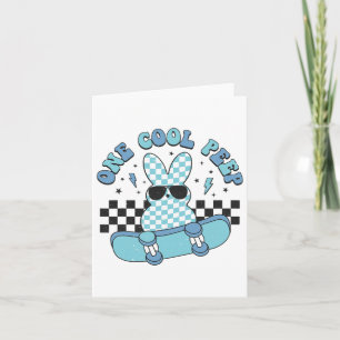 Cool One Bunny Happy Easter Day Skateboard Liefheb Kaart