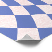 Cool One Girl's First Birthday Checkered Retro Poster (Hoek)