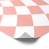 Cool One Girl's First Birthday Checkered Retro Poster (Hoek)