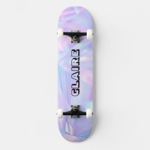 Cool ontwerp naam verzamelobject paarse holografis skateboard