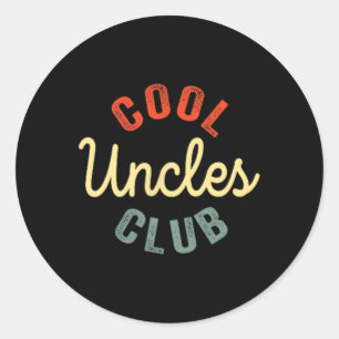 Cool Ooms Club Beste Oom Ever Grappige Vaders Dag Ronde Sticker
