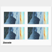 Cool oosters japans Yoshida berglandschap Rechthoekige Sticker (Vel)