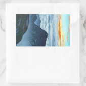 Cool oosters japans Yoshida berglandschap Rechthoekige Sticker (Tas)