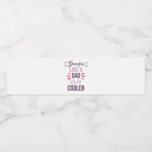 Cool opa grappig opa gezegde waterfles etiket (Enkel label)