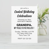 Cool opa verjaardagsfeestje kaart (Staand voorkant)