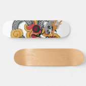 Cool Orange Black Dragon Skateboard (Horz)