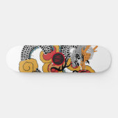 Cool Orange Black Dragon Skateboard (Horz)