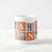 Cool Orange Photo Collage Granny Mugs (Centre)