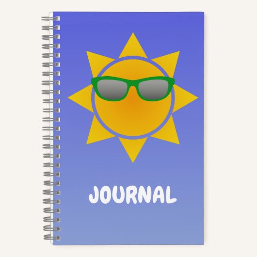 Cool Orange Sun avec Green Shades Journal (Recto)
