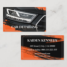 Cool Oranje auto service detaillering foto templat