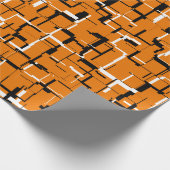 COOL Oranje zwart wit Cadeaupapier (Hoek)