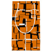 COOL Oranje zwart wit Klein Cadeauzakje (Voorkant)