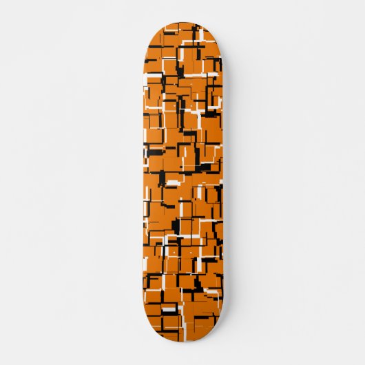 COOL Oranje zwart wit Skateboard (Voorkant)