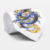 Cool Oriental Blue    Dragontie Stropdas (Opgerold)