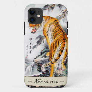 Cool oriental chinese fluffy waterverf name iPhone 11 hoesje