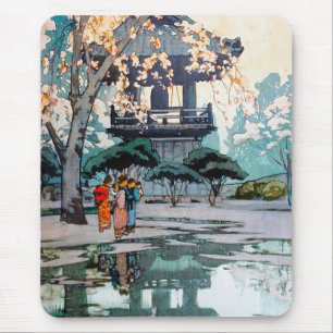 Cool oriental Hiroshi Yoshida Japanse shrine art Muismat
