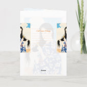 Cool oriental japanese classic geisha lady maiko kaart (Achterkant)