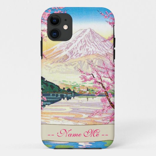 Cool oriental japanese Fuji spring cherry tree Case-Mate iPhone Case (Achterkant)