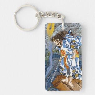 Cool oriental japanese Kuniyoshi legendarische kri Sleutelhanger
