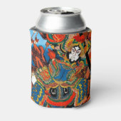 Cool oriental japanese legendarische held Samurai  Blikjeskoeler (Blikje Achterkant)