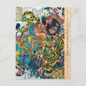 Cool oriental japanese legendarische krijger samur briefkaart (Voorkant)