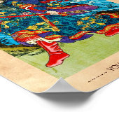 Cool oriental japanese legendarische krijger samur poster (Hoek)