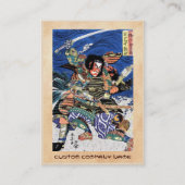Cool oriental japanese legendarische krijger samur visitekaartje (Achterkant)
